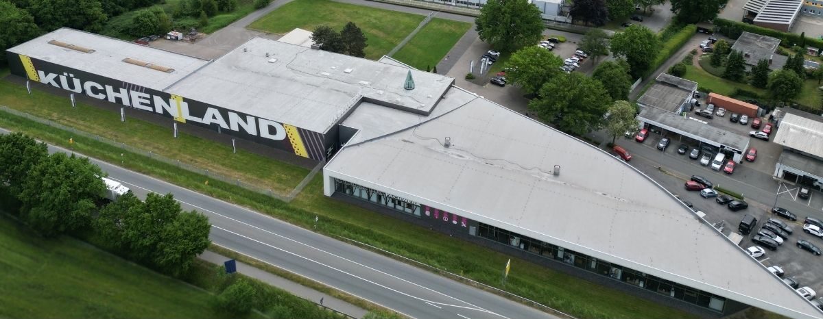 Fachwerk Küchen von Oben Luftbild mit der Drohne